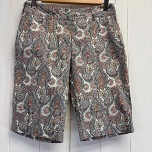 Lizzie Driver Paisley Boho Recreation Travel Golf Shorts‎ Size 00 Performance